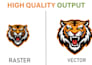 manually convert png to vector and redraw logo